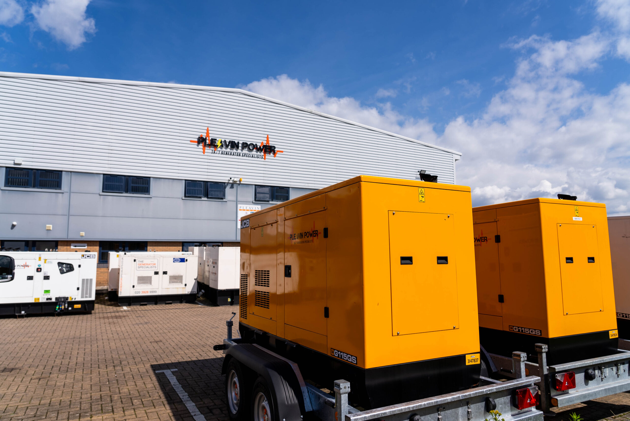 Generators outside Pleavin Power HQ building