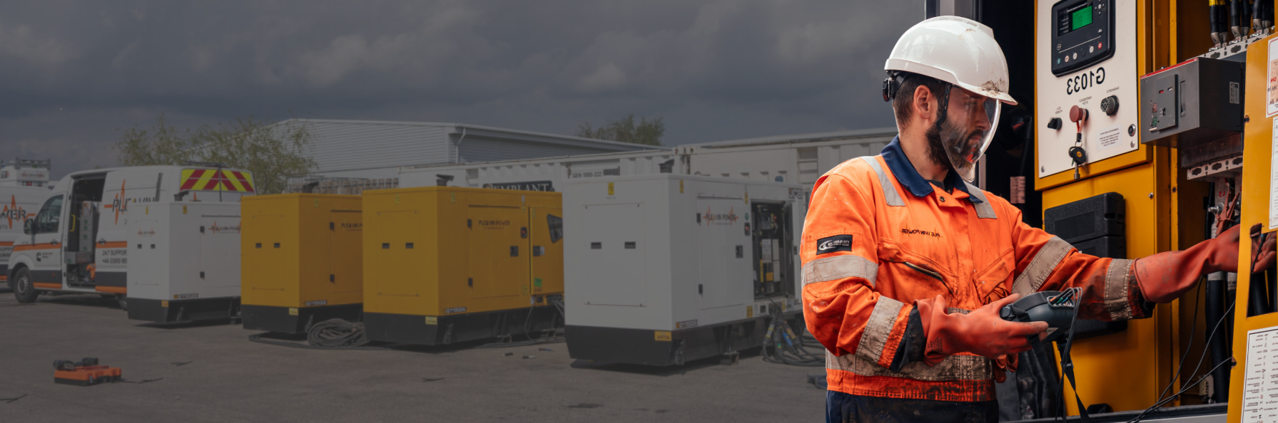 Generator being serviced